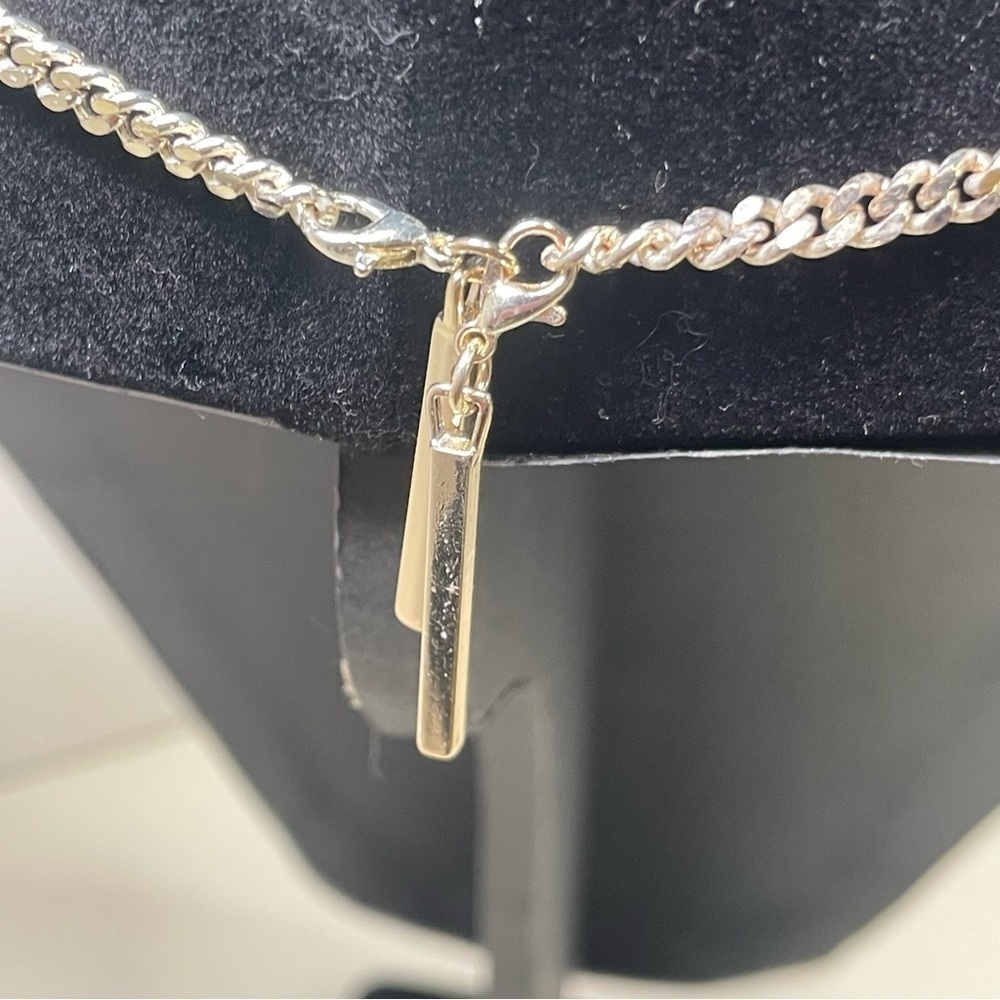Long Gold Tone Knot Necklace - Picture 3 of 6